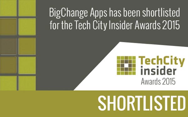 CEO’s Blog – Great News BigChange Apps has been shortlisted for The Tech City Insider Awards 2015 image