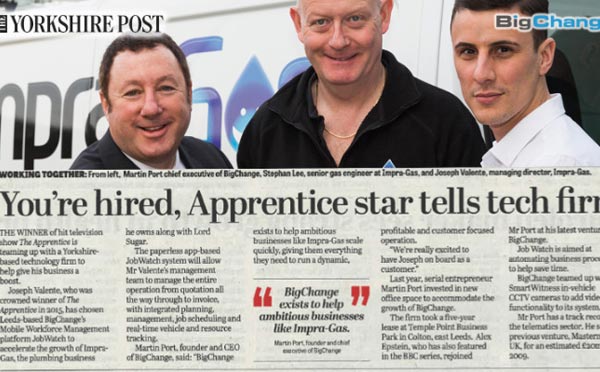 CEO’s Blog – You’re hired, Apprentice star tells tech firm image