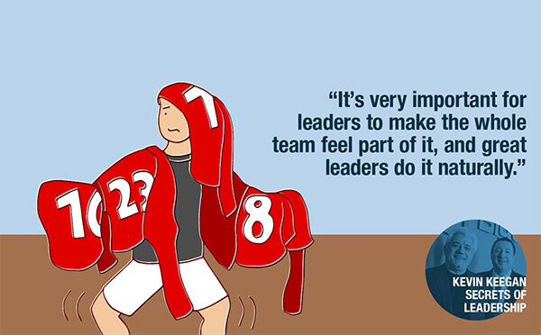 What two things define a great leader? image