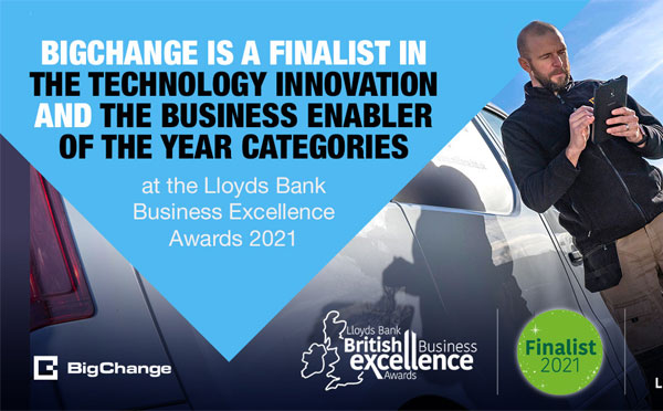 BigChange named a finalist in two categories at the Lloyds Bank Business Excellence Awards 2021 image