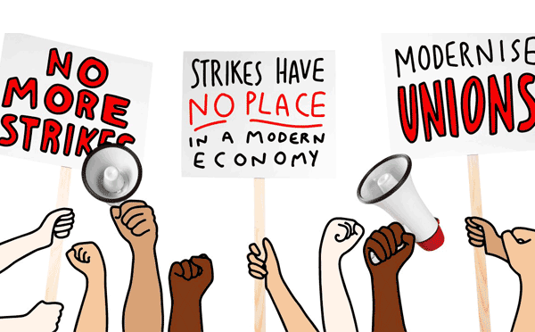 Strikes have no place in a modern economy image