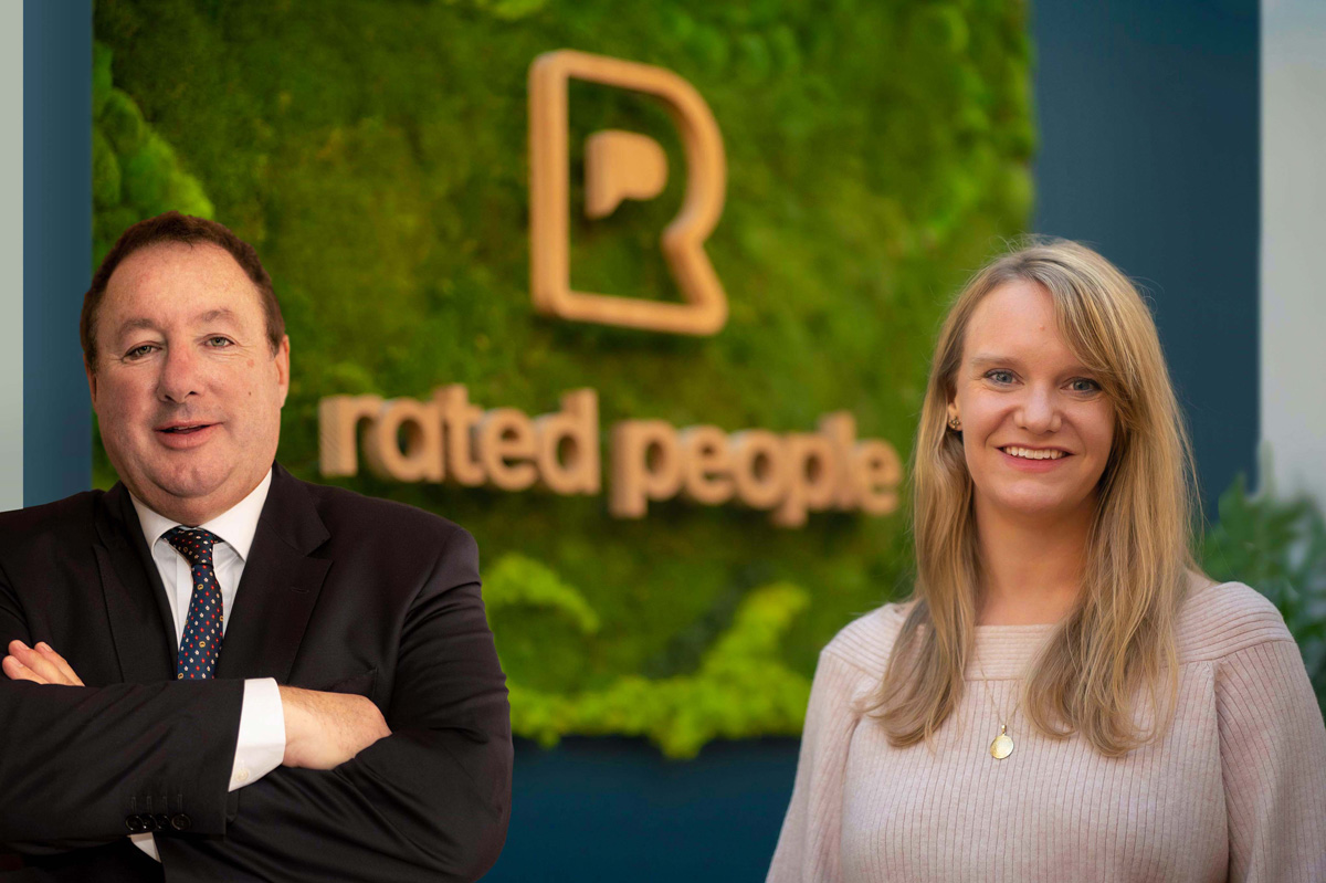 Martin Port with Adrienne Minster, CEO of Rated People